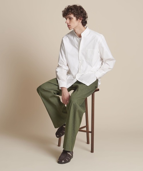 UNITED ARROWS（ユナイテッドアローズ）の「【マルチサイズ】タイプライター ワイドフォルム バンドカラーシャツ（シャツ/ブラウス・メンズ・ホワイト/ピンク/ライム/ブラック/ライトブルー/ネイビー/ベージュ/オフホワイト・マルチサイズ）」の17枚目の写真