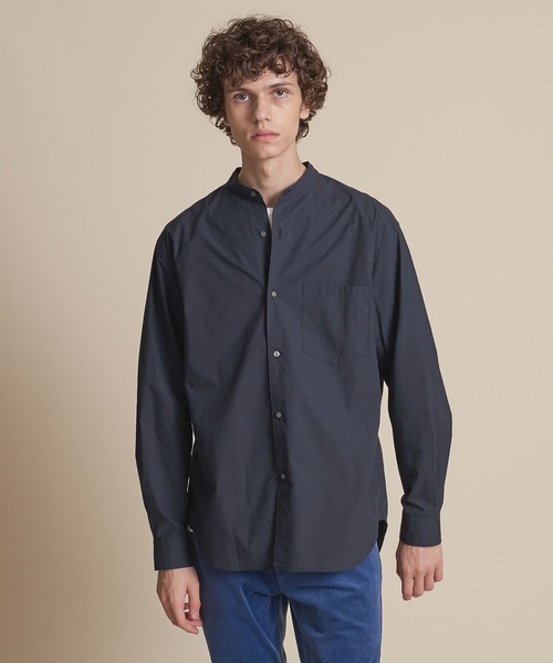 UNITED ARROWS（ユナイテッドアローズ）の「【マルチサイズ】タイプライター ワイドフォルム バンドカラーシャツ（シャツ/ブラウス・メンズ・ホワイト/ピンク/ライム/ブラック/ライトブルー/ネイビー/ベージュ/オフホワイト・マルチサイズ）」の21枚目の写真