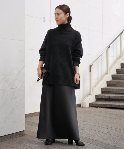 AP STUDIO（エーピーストゥディオ）の「ウールカシミヤタートルネックニット（ニット/セーター・レディース・ブラック/チャコールグレー/ホワイト・FREE）」の16枚目の写真