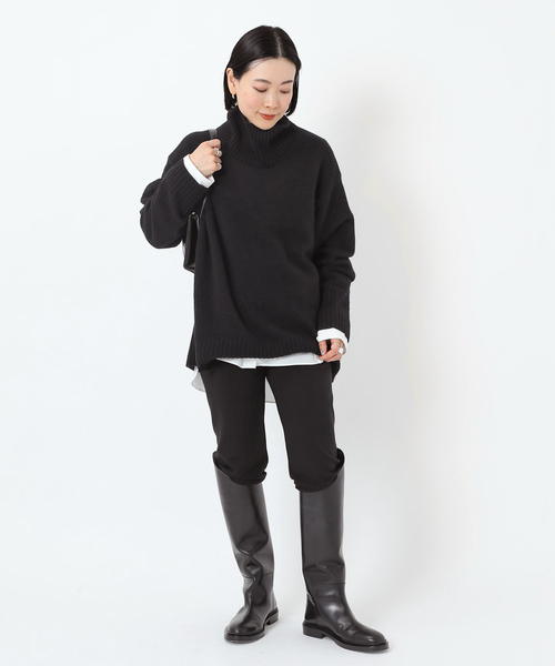 AP STUDIO（エーピーストゥディオ）の「ウールカシミヤタートルネックニット（ニット/セーター・レディース・ブラック/チャコールグレー/ホワイト・FREE）」の21枚目の写真