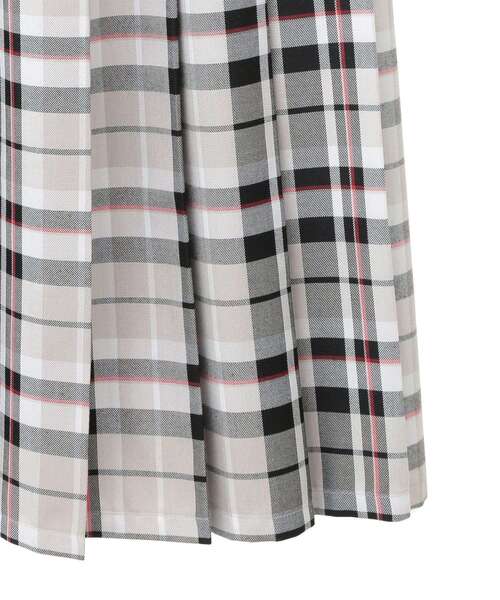 Green　Parks（グリーンパークス）の「ワイドプリーツチェックスカート（スカート・レディース・ブラウン/グレイッシュベージュ/ブルー・FREE）」の21枚目の写真