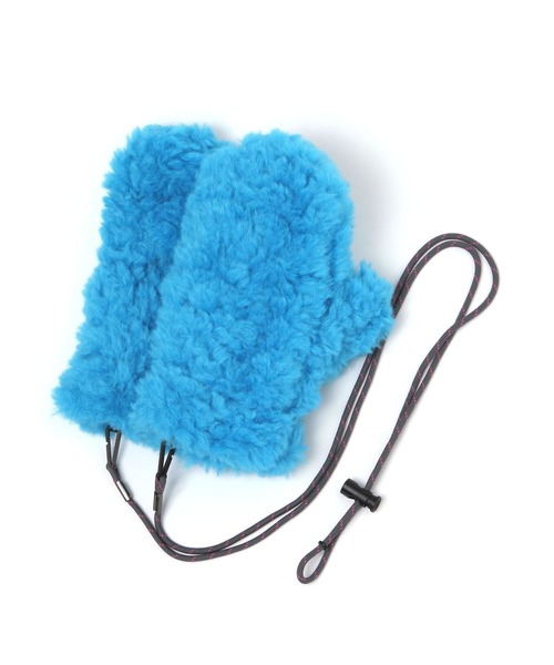 studio CLIP（スタディオクリップ）の「紐付きボアミトングローブ（手袋・レディース・チャコール/アイボリー/ブルー・FREE）」の8枚目の写真