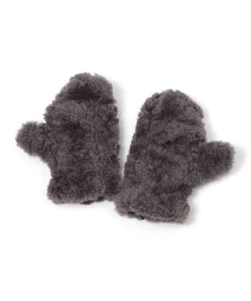 studio CLIP（スタディオクリップ）の「紐付きボアミトングローブ（手袋・レディース・チャコール/アイボリー/ブルー・FREE）」の10枚目の写真