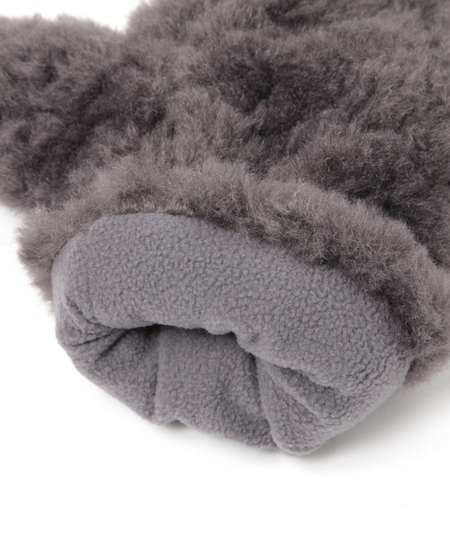 studio CLIP（スタディオクリップ）の「紐付きボアミトングローブ（手袋・レディース・チャコール/アイボリー/ブルー・FREE）」の13枚目の写真