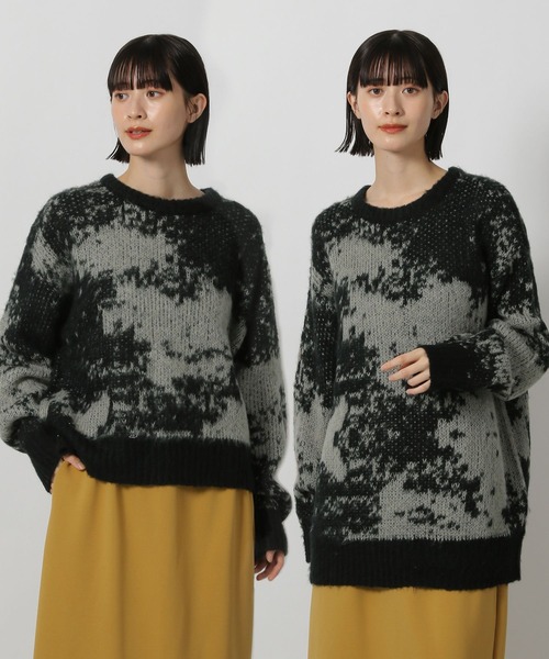 セール】ニュアンス柄ニットプルオーバー / 252896（ニット/セーター