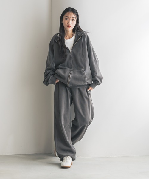 LOWRYS FARM(ローリーズファーム)の「ピグメントスウェットパンツ 283913(スウェットパンツ・メンズ・ブラック/ライトグレー・MEDIUM/LARGE)」の2枚目の写真