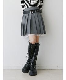 jouetie | ベルトヘムレースミニスカート【セットアップ対応】卒業式 入学式 結婚式 二次会(スカート)