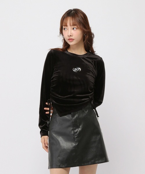 3.3 Field Trip （3.3フィールドトリップ）の「3.3 Field Trip／ベロアアシメプルオーバー（Tシャツ/カットソー・レディース・ブラック/グレー・FREE）」の12枚目の写真