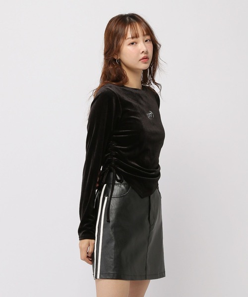 3.3 Field Trip （3.3フィールドトリップ）の「3.3 Field Trip／ベロアアシメプルオーバー（Tシャツ/カットソー・レディース・ブラック/グレー・FREE）」の13枚目の写真