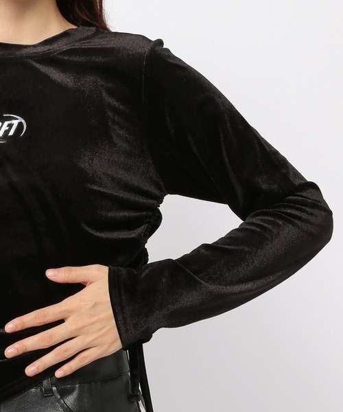 3.3 Field Trip （3.3フィールドトリップ）の「3.3 Field Trip／ベロアアシメプルオーバー（Tシャツ/カットソー・レディース・ブラック/グレー・FREE）」の21枚目の写真