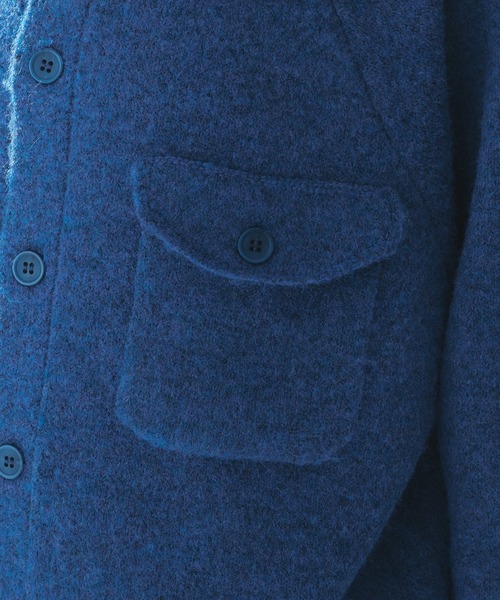Adoon plain（アドーンプレーン）の「MELANGE POLO KNIT CARDIGAN / メランジポロニットカーディガン（カーディガン/ボレロ・メンズ・ボルドー/ベージュ/チャコールグレー/ブルー・MEDIUM/LARGE）」の21枚目の写真