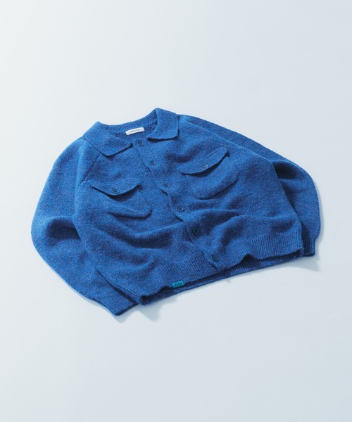 Adoon plain（アドーンプレーン）の「MELANGE POLO KNIT CARDIGAN / メランジポロニットカーディガン（カーディガン/ボレロ・メンズ・ボルドー/ベージュ/チャコールグレー/ブルー・MEDIUM/LARGE）」の8枚目の写真