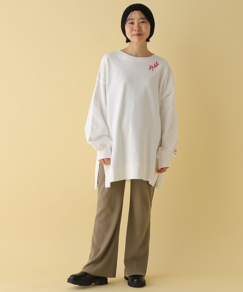 LEPSIM（レプシィム）の「【産前・産後対応】マタニティ／フレアリブパンツ　283927（マタニティウェア/グッズ・レディース・ブラック/ブラウン/ベージュ・FREE）」の20枚目の写真