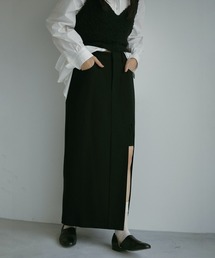 SLIT LAYERED SKIRT