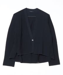 【セットアップ対応】ブライトストレッチヤーン ニットショートジャケット