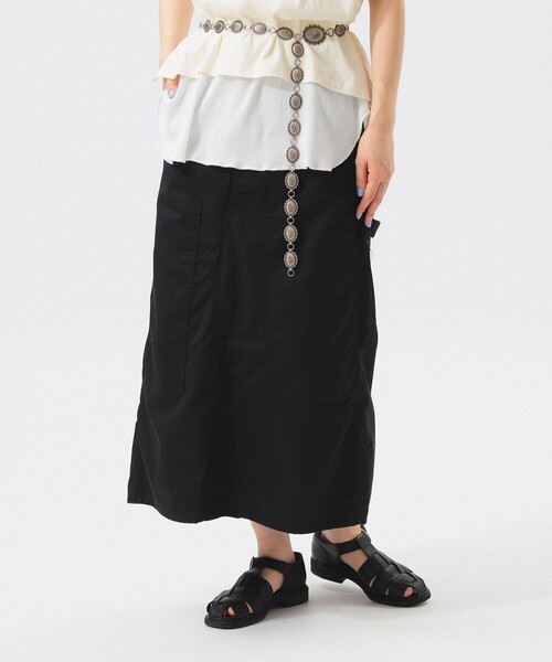 BEAMS BOY（ビームスボーイ）の「ダブルニー タイトスカート（スカート・レディース・チャコールグレー/ベージュ・1/0）」の22枚目の写真