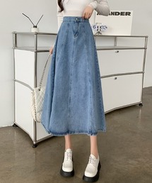 paravion | フレアデニムスカート／ウエストゴム(デニムスカート)