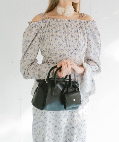 ECREL（エクレール）の「チャームセットミニボストン / 500mlペットボトル収納可能（ボストンバッグ・レディース・アイボリー/ブラック/キャメル・FREE）」の12枚目の写真