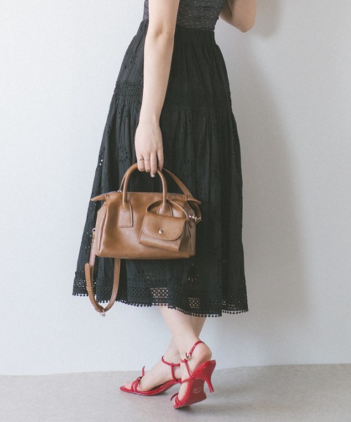 ECREL（エクレール）の「チャームセットミニボストン / 500mlペットボトル収納可能（ボストンバッグ・レディース・アイボリー/ブラック/キャメル・FREE）」の21枚目の写真