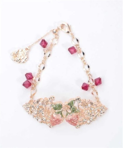 axes femme(アクシーズファム)の「いちごモチーフブレスレット(ブレスレット・レディース・ゴールド/シルバー・FREE)」の4枚目の写真