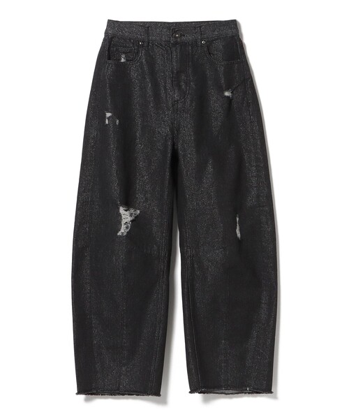 idem heart damage denim ハートダメージデニムパンツ L セール】カラー ダメージ デニムパンツ（S～M）（デニムパンツ