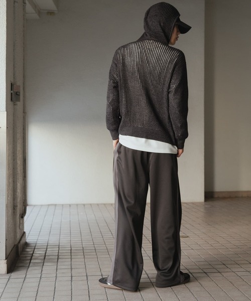 SENSE OF PLACE by URBAN RESEARCH（センスオブプレイスバイアーバンリサーチ）の「シアーメッシュフーディージップパーカー（パーカー・メンズ・ライトベージュ/ブラック/ブラウン・MEDIUM/LARGE）」の10枚目の写真