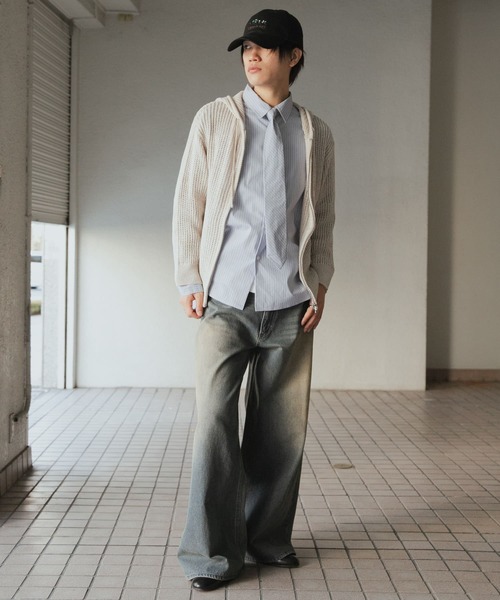 SENSE OF PLACE by URBAN RESEARCH（センスオブプレイスバイアーバンリサーチ）の「シアーメッシュフーディージップパーカー（パーカー・メンズ・ライトベージュ/ブラック/ブラウン・MEDIUM/LARGE）」の16枚目の写真