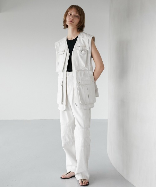 7/31までの出品 lapeaudegem/テックベスト LA PEAU DE GEM(ラポドゥジェム) / ニットベスト(薄手)/FREE