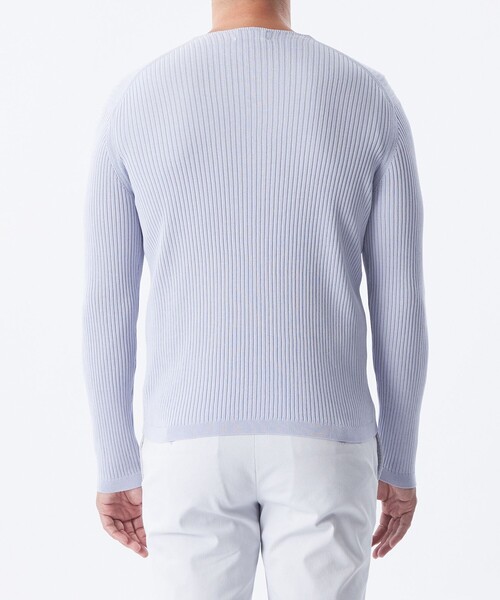 EPOCA UOMO（エポカウォモ）の「Vネックリブニット（ニット/セーター・メンズ・ブラック/パープル系その他7・48/46）」の6枚目の写真