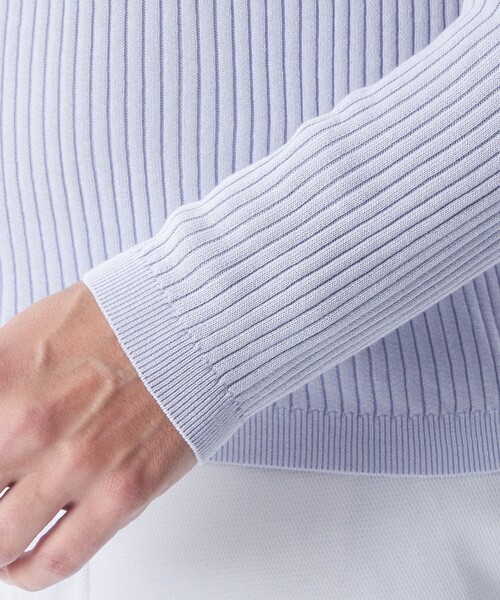 EPOCA UOMO（エポカウォモ）の「Vネックリブニット（ニット/セーター・メンズ・ブラック/パープル系その他7・48/46）」の7枚目の写真