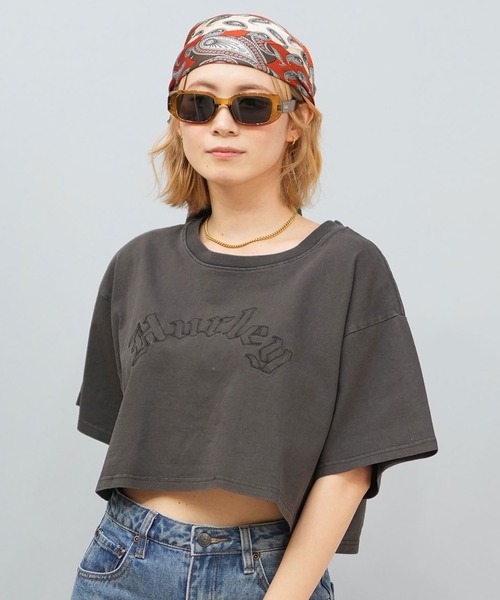 Hurley (ハーレー)の「Hurley/ハーレー OVS EMB OE LG CRPD SS TEE Tシャツ WCSS251049(Tシャツ/カットソー・レディース・ダークグリーン/チャコールグレー/ブラック/カーキ/グレイッシュブルー・M)」の9枚目の写真