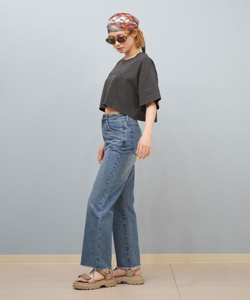 Hurley (ハーレー)の「Hurley/ハーレー OVS EMB OE LG CRPD SS TEE Tシャツ WCSS251049(Tシャツ/カットソー・レディース・ダークグリーン/チャコールグレー/ブラック/カーキ/グレイッシュブルー・M)」の12枚目の写真