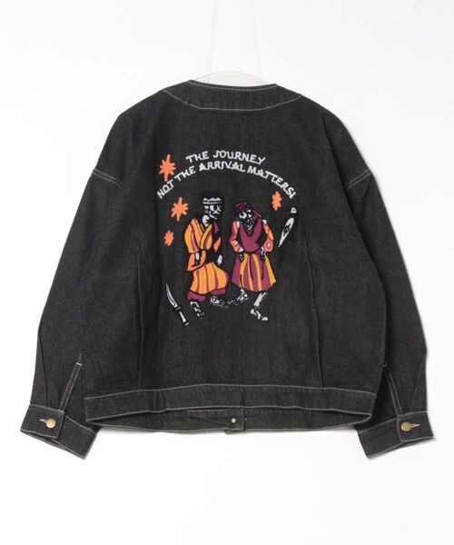 チャイハネ（チャイハネ）の「【チャイハネ】カシュデニムジャケット（デニムジャケット・レディース・ブラック/ブルー・FREE）」の4枚目の写真