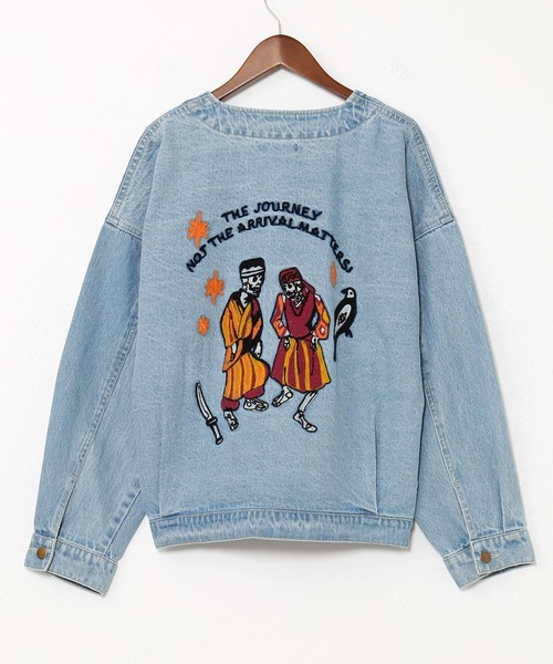 チャイハネ（チャイハネ）の「【チャイハネ】カシュデニムジャケット（デニムジャケット・レディース・ブラック/ブルー・FREE）」の2枚目の写真