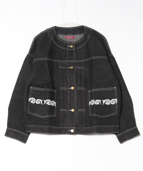 チャイハネ（チャイハネ）の「【チャイハネ】カシュデニムジャケット（デニムジャケット・レディース・ブラック/ブルー・FREE）」の3枚目の写真