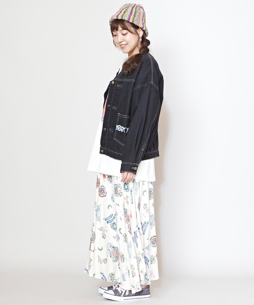 チャイハネ（チャイハネ）の「【チャイハネ】カシュデニムジャケット（デニムジャケット・レディース・ブラック/ブルー・FREE）」の8枚目の写真