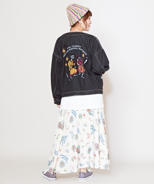 チャイハネ（チャイハネ）の「【チャイハネ】カシュデニムジャケット（デニムジャケット・レディース・ブラック/ブルー・FREE）」の9枚目の写真