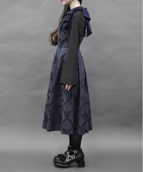 axes femme poetique シフォンリボンキャミワンピース ネイビー セール】シフォンリボンキャミワンピース（ワンピース）｜axes