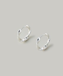 ツイストフープ ピアス 925」に該当するシルバー/銀色系のファッション