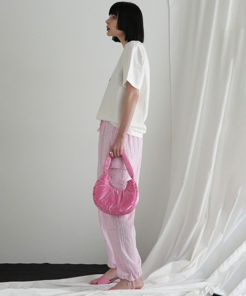 ROSE BUD（ローズバッド）の「パフショルダーバッグ（ショルダーバッグ・レディース・ピンク/シルバー・ONE SIZE）」の3枚目の写真