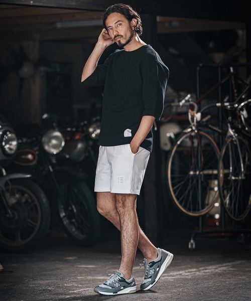 wjk reluxe（ダブルジェーケーリラックス）の「mp13273-super heavy weight shorts ショートパンツ（その他パンツ・メンズ・ホワイト/ブラック/ブルー系その他・L/XL/S/M）」の14枚目の写真