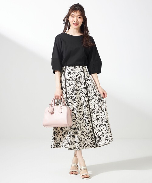ANY SIS（エニィスィス）の「【洗える】ラインポイントフラワー スカート（スカート・レディース・ホワイト系4/スカイブルー系4・1/3/2）」の15枚目の写真