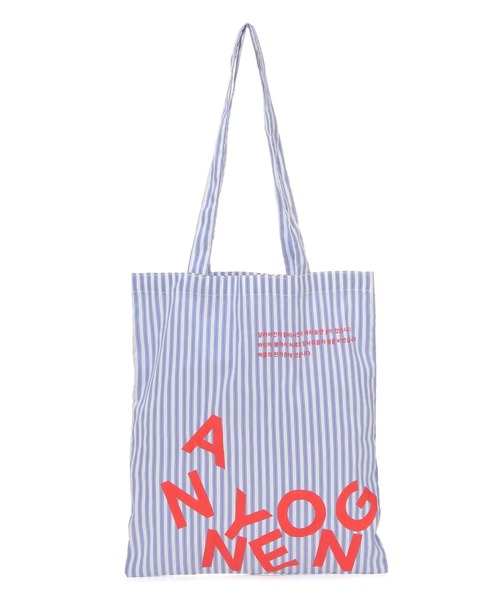 studio CLIP（スタディオクリップ）の「韓国アンニョンエコトートバッグ[アンニョンBY CLIP]（ショルダーバッグ・レディース・ブルー/ブラック/ホワイト/ピンク・FREE）」の9枚目の写真