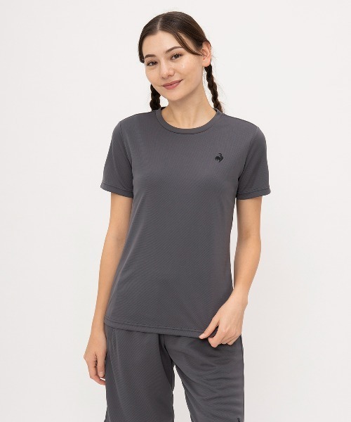 le coq sportif(ルコックスポルティフ)の「【ルコックスポルティフ】エコペット素材/吸汗速乾/UVカット半袖Tシャツ(Tシャツ/カットソー・レディース・ネイビー/ピンク/ホワイト/グレー/ブラック・S/M/L/XL)」の3枚目の写真