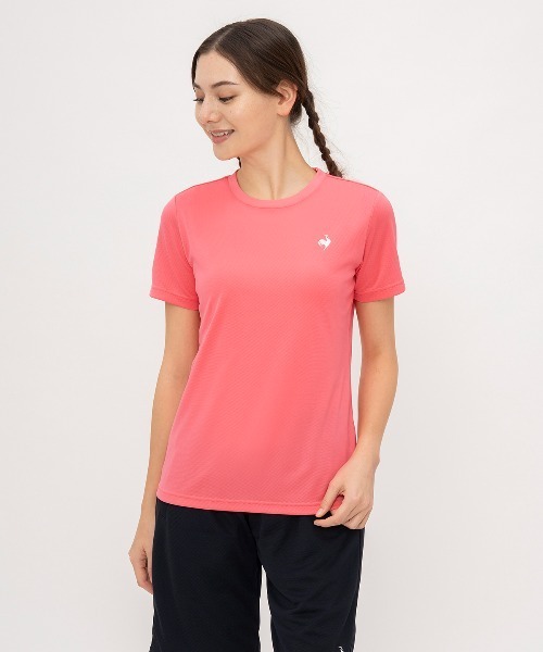 le coq sportif(ルコックスポルティフ)の「【ルコックスポルティフ】エコペット素材/吸汗速乾/UVカット半袖Tシャツ(Tシャツ/カットソー・レディース・ネイビー/ピンク/ホワイト/グレー/ブラック・S/M/L/XL)」の5枚目の写真