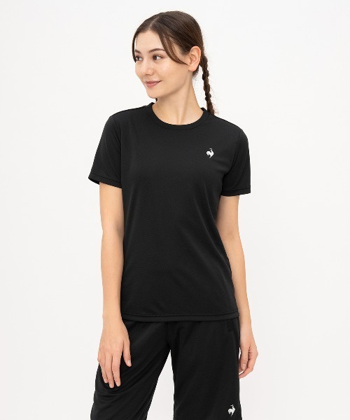 le coq sportif(ルコックスポルティフ)の「【ルコックスポルティフ】エコペット素材/吸汗速乾/UVカット半袖Tシャツ(Tシャツ/カットソー・レディース・ネイビー/ピンク/ホワイト/グレー/ブラック・S/M/L/XL)」の2枚目の写真