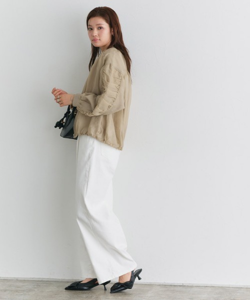 極美品エポカブルゾン☆ロンハーマン☆アンスリード☆エブール☆ドゥロワー☆アドーア 袖シャーリングシアーブルゾン（ブルゾン）｜Pierrot（ピエロ