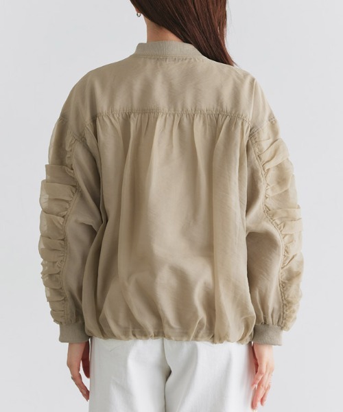 土日限定セール！　新品　LHELBIE レルビエ　シアーシャーリングブルゾン ayane アヤン 新作 Ayane セール レディース 春 薄手 ジャケット