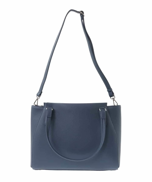 MK MICHEL KLEIN（エムケーミッシェルクラン）の「[2WAY]合成皮革ポイントデザイントートバッグ（トートバッグ・レディース・ライトグレー/ネイビー/ブラック・00）」の7枚目の写真