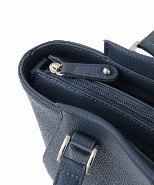 MK MICHEL KLEIN（エムケーミッシェルクラン）の「[2WAY]合成皮革ポイントデザイントートバッグ（トートバッグ・レディース・ライトグレー/ネイビー/ブラック・00）」の8枚目の写真